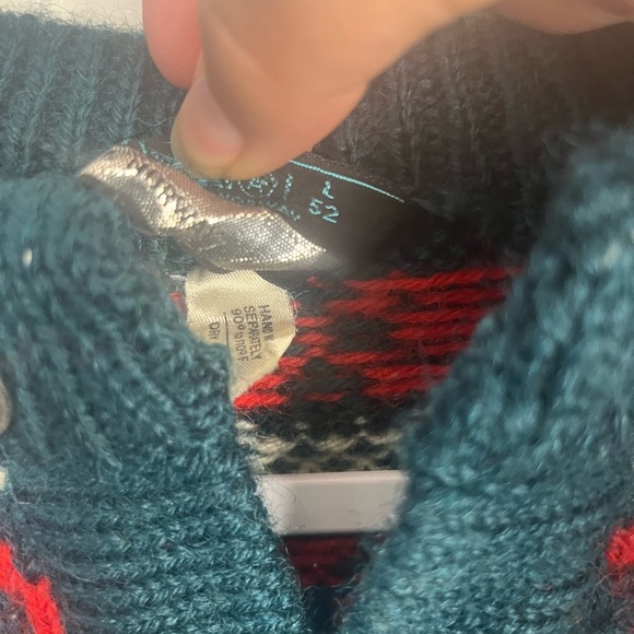 Vintage 90s Dale of Norway Reindeer 100% wool button up cardigan size large - Picture 5 of 9